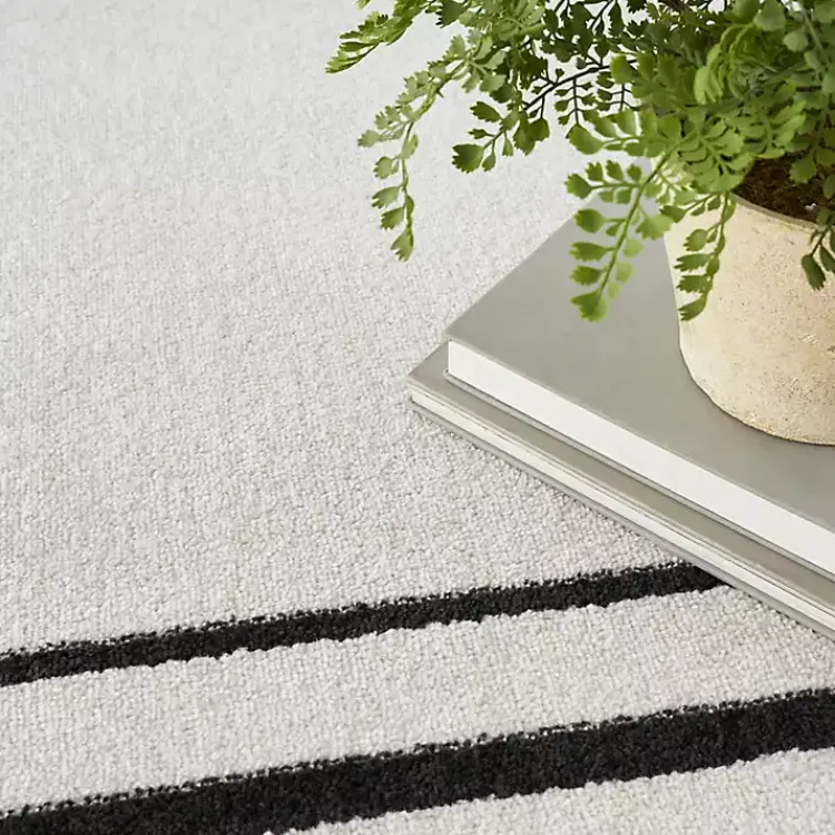 Kirklands Home Bordered Indoor/Outdoor Area Rug, 5x7 Ivory Outlet