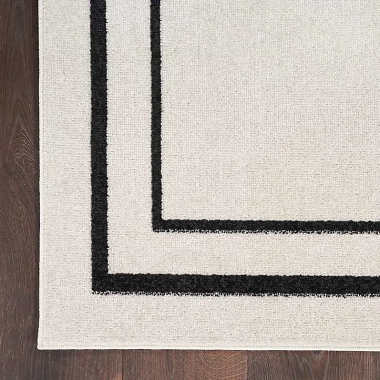 Kirklands Home Bordered Indoor/Outdoor Area Rug, 8x10 Ivory Best