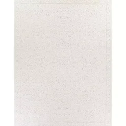 Kirklands Home Ivory Botanical Bohemian Area Rug, 8x10 White Clearance