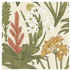 Kirklands Home Botanical Villa Peel & Stick Wallpaper Ivory Clearance