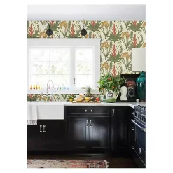 Kirklands Home Botanical Villa Peel & Stick Wallpaper Ivory Clearance
