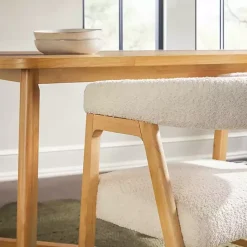 Kirklands Home Boucle Curved Ezra Dining Chairs, Set of 2 Ivory Best