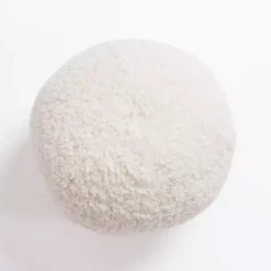 Pillows>Kirklands Home Boucle Sphere Pillow Ivory