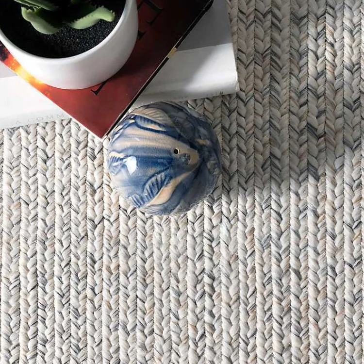 Kirklands Home Braided Lefebvre Area Rug, 12x15 Ivory New