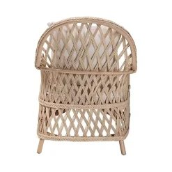 Kirklands Home Braided Rattan Accent Chair Ivory Clearance