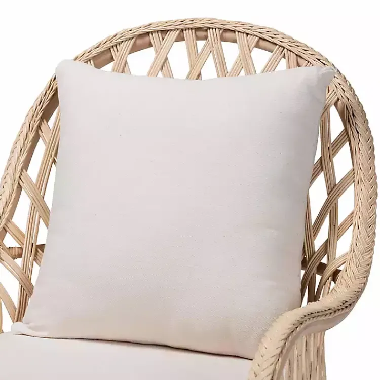 Kirklands Home Braided Rattan Accent Chair Ivory Clearance