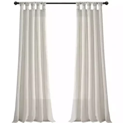 Kirklands Home Burlap Knotted Curtain Panel Set, 108 in. Ivory Outlet