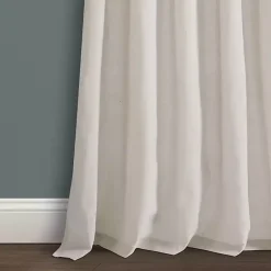 Kirklands Home Burlap Knotted Curtain Panel Set, 108 in. Ivory Outlet