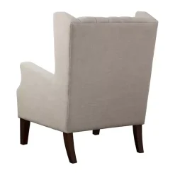 Kirklands Home Button Tufted Accent Chair Ivory Discount