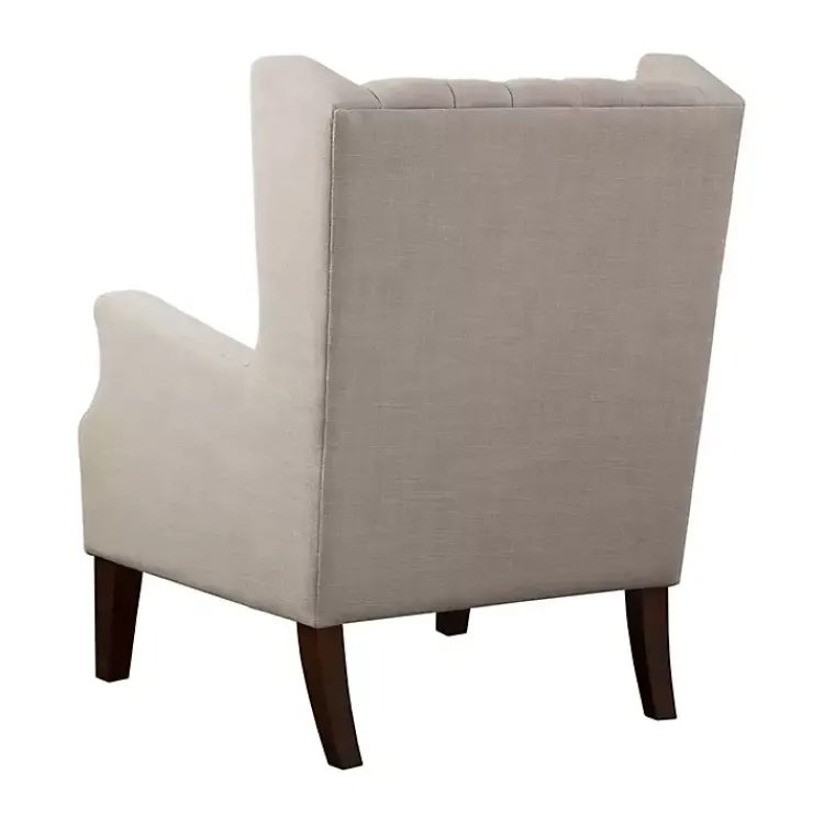 Kirklands Home Button Tufted Accent Chair Ivory Discount