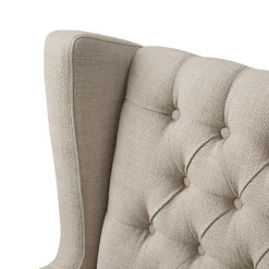 Kirklands Home Button Tufted Accent Chair Ivory Discount
