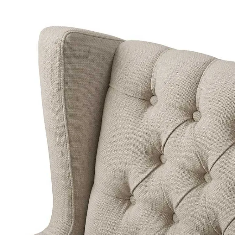 Kirklands Home Button Tufted Accent Chair Ivory Discount