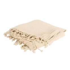 Blankets & Throws>Kirklands Home Cable Knit Tassel Throw Ivory
