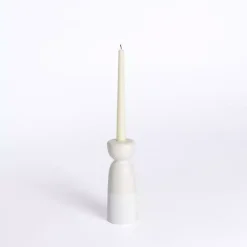 Candle Holders>Kirklands Home Ceramic Taper Candle Holder, 6 in. Ivory