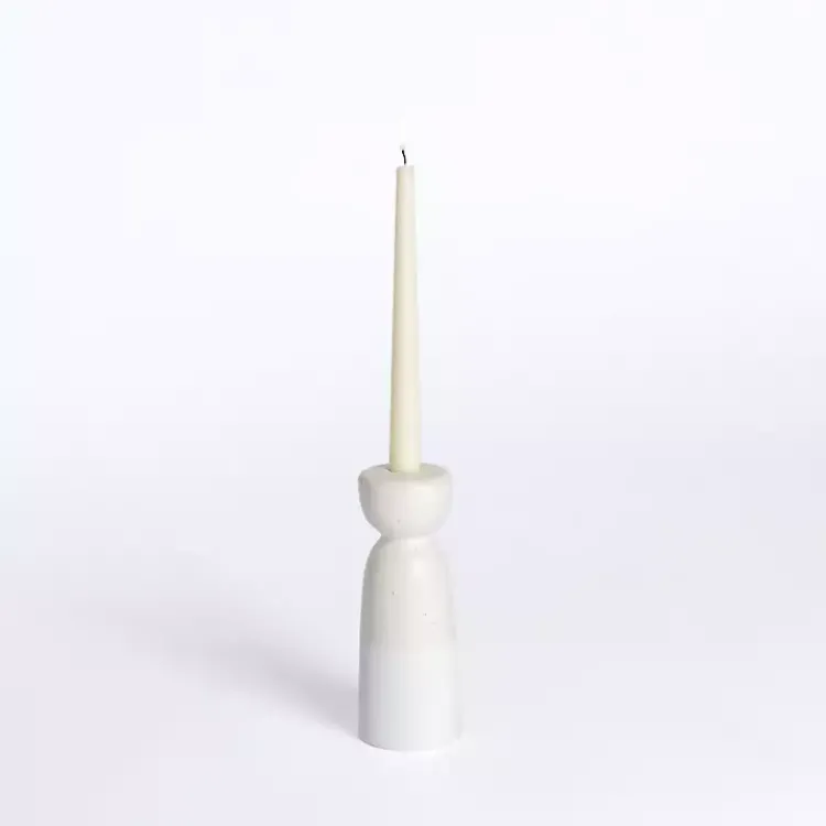 Candle Holders>Kirklands Home Ceramic Taper Candle Holder, 8 in. Ivory