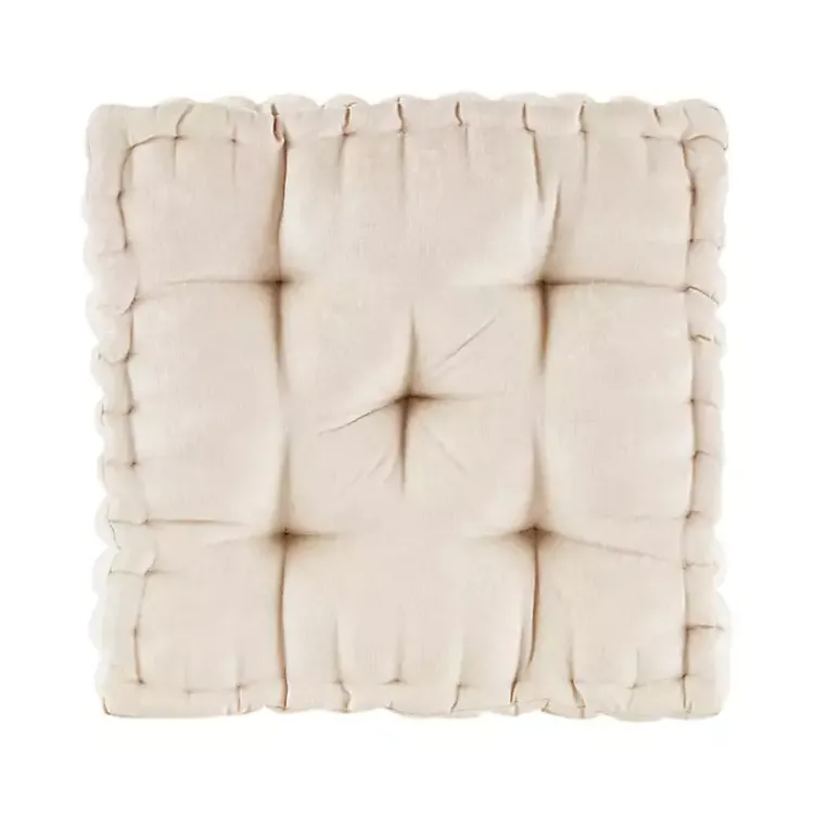 Poufs & Floor Cushions>Kirklands Home Chenille Floor Cushion Ivory