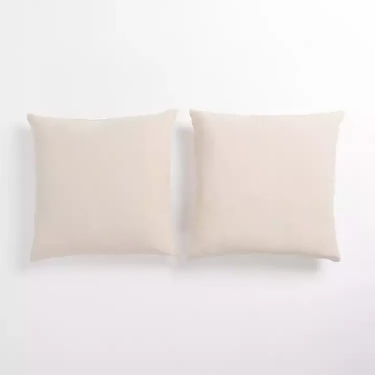 Pillows>Kirklands Home Chenille Pillows, Set of 2 Ivory