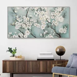 Kirklands Home Ivory Cherry Blossoms Framed Canvas Art Print Online