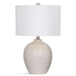 Kirklands Home Ivory Chevron Ceramic Table Lamp White Outlet
