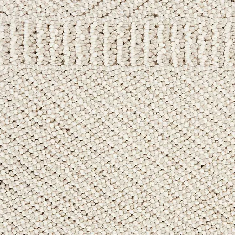 Kirklands Home Chevron Diamond Tasseled Area Rug, 7x10 Ivory