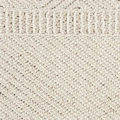 Kirklands Home Chevron Diamond Tasseled Area Rug, 5x7 Ivory Hot