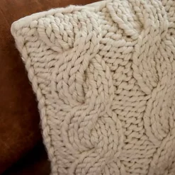 Pillows>Kirklands Home Chunky Knit Pillow Ivory