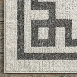 Kirklands Home Ivory Classic Border Area Rug, 5x7 Best