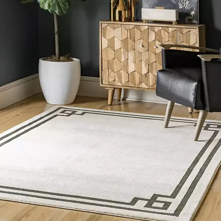 Kirklands Home Ivory Classic Border Area Rug, 8x10 Online