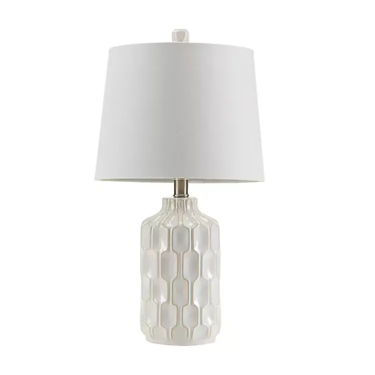 Kirklands Home Ivory Contour Ceramic Table Lamp White Best