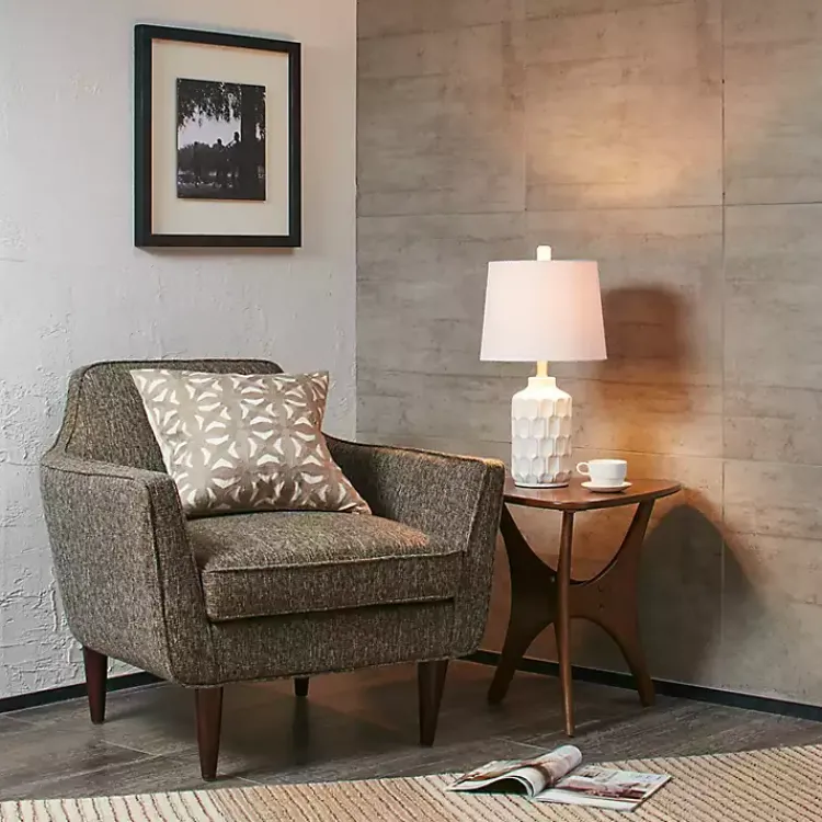 Kirklands Home Ivory Contour Ceramic Table Lamp White Best