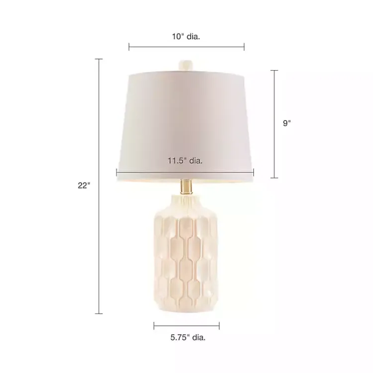 Kirklands Home Ivory Contour Ceramic Table Lamp White Best