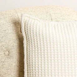 Pillows>Kirklands Home Cozy Waffle Pillow Ivory