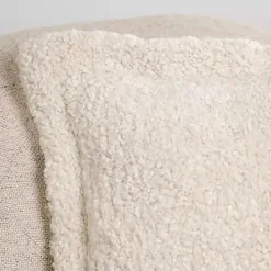 Pillows>Kirklands Home Curly Faux Lamb Fur Pillow Ivory