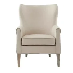 Kirklands Home Curved Wingback Accent Chair Ivory Online