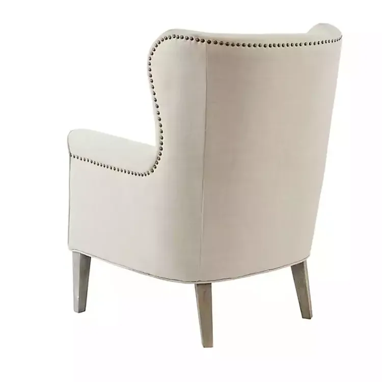 Kirklands Home Curved Wingback Accent Chair Ivory Online