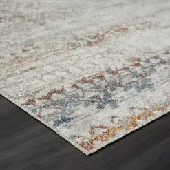 Kirklands Home Distressed Medallion Washable Area Rug, 5x7 Ivory Best