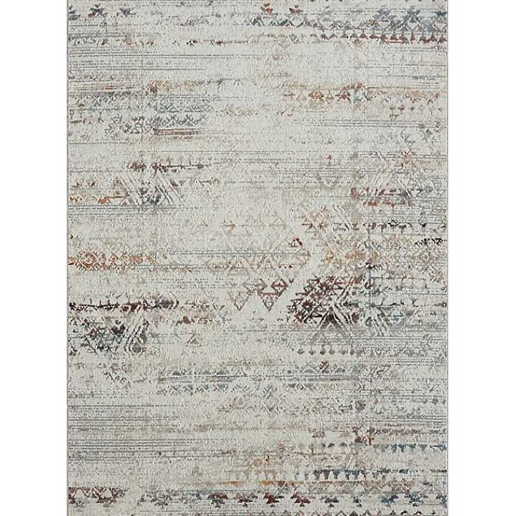Kirklands Home Distressed Medallion Washable Area Rug, 7x9 Ivory Clearance