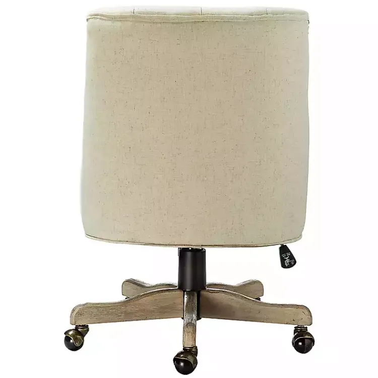 Kirklands Home Dylan Upholstered Office Chair Ivory New