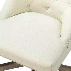 Kirklands Home Dylan Upholstered Office Chair Ivory New