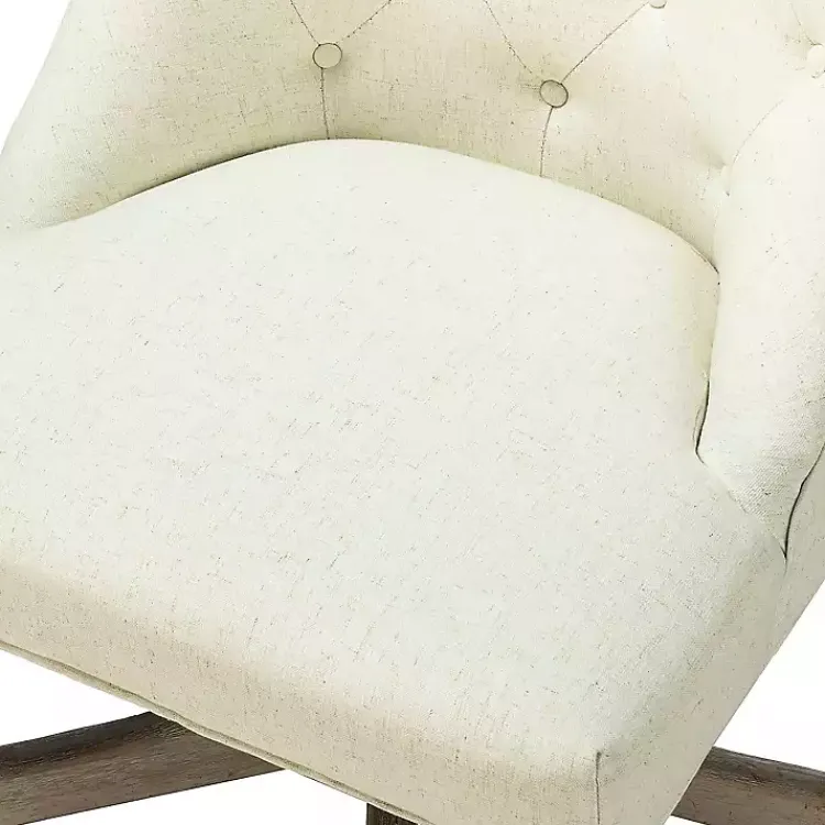 Kirklands Home Dylan Upholstered Office Chair Ivory New