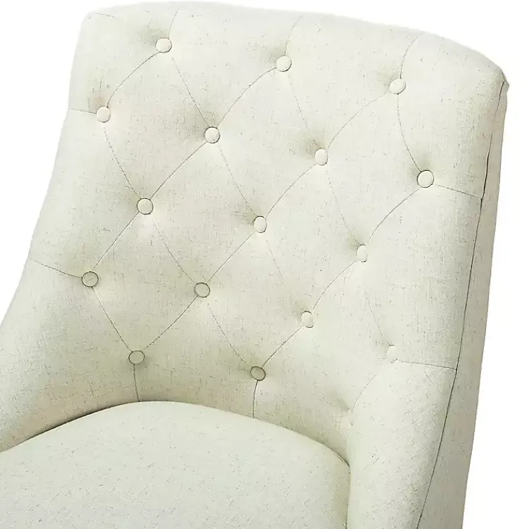 Kirklands Home Dylan Upholstered Office Chair Ivory New