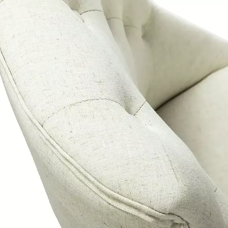Kirklands Home Dylan Upholstered Office Chair Ivory New