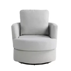 Kirklands Home Ivory Elmhurst Swivel Accent Chair White Outlet