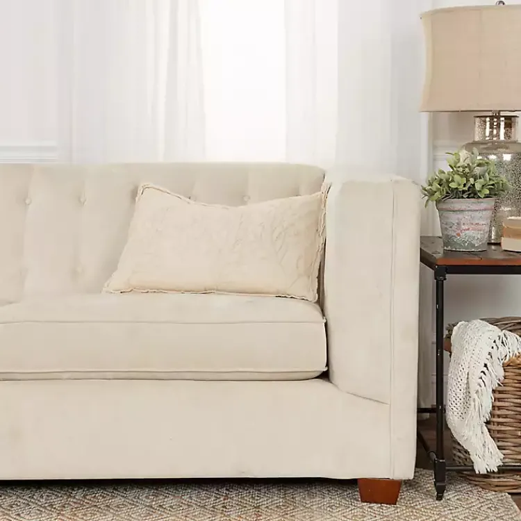Pillows>Kirklands Home Embroidered Botanical Pillow Ivory