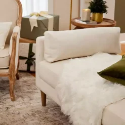 Kirklands Home Faux Fur Scatter Rug Ivory Best