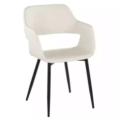 Kirklands Home Faux Leather Marge Dining Chairs, Set of 2 Ivory Best