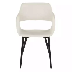 Kirklands Home Faux Leather Marge Dining Chairs, Set of 2 Ivory Best