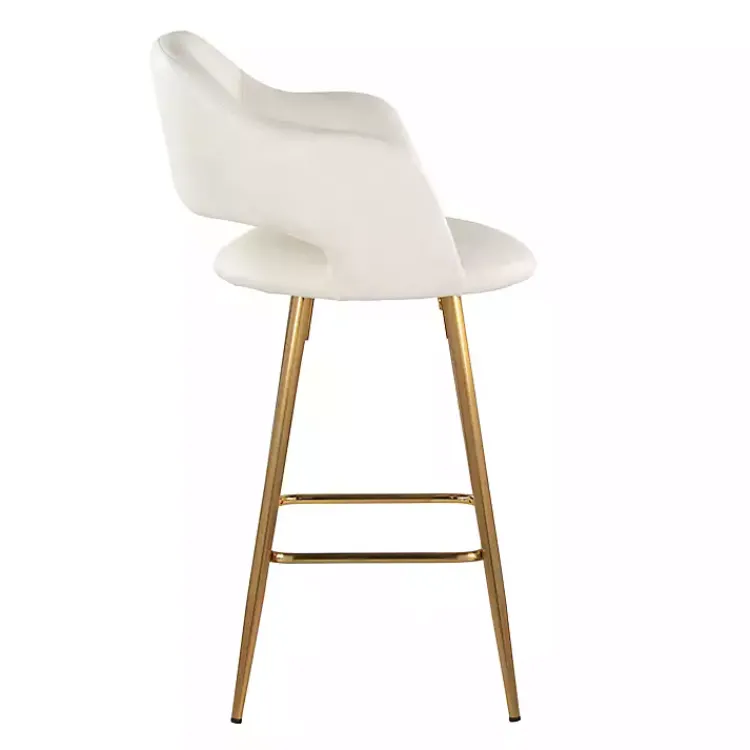 Kirklands Home Faux Leather Marge Counter Stools, Set of 2 Ivory Online