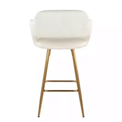 Kirklands Home Faux Leather Marge Counter Stools, Set of 2 Ivory Online