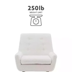 Kirklands Home Ivory Faux Sherpa Tufted Accent Chair White Online